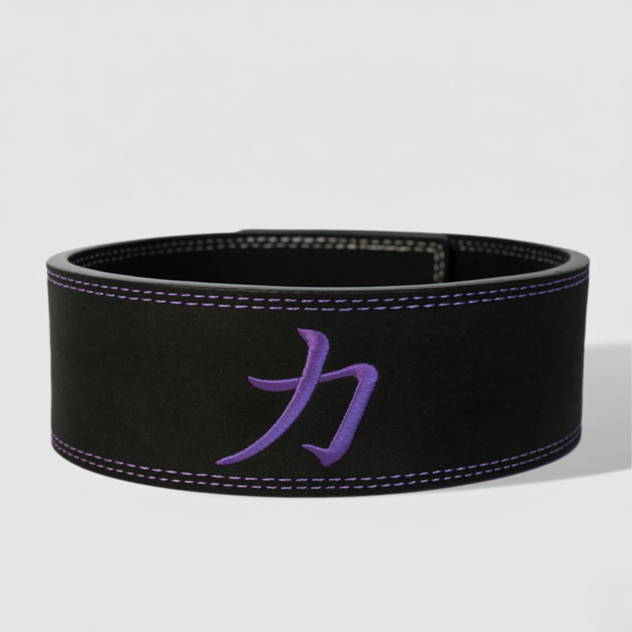 Black w/ Purple Stitching Lever Belt, 10mm - IPF Approved - Image 2