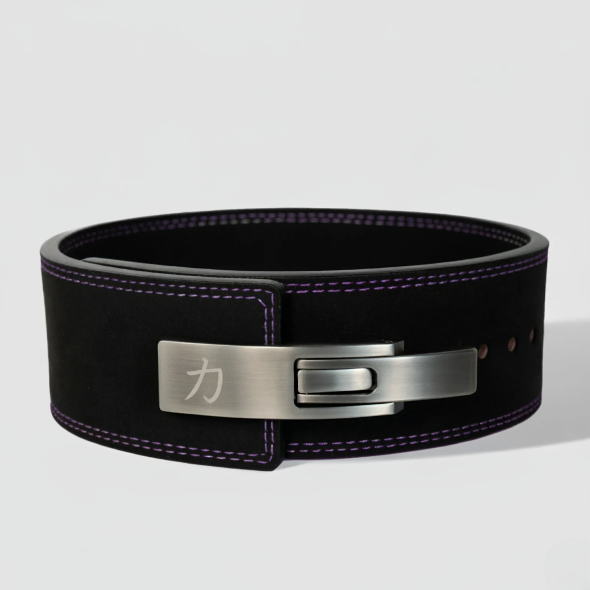 Black w/ Purple Stitching Lever Belt, 10mm - IPF Approved - Image 7