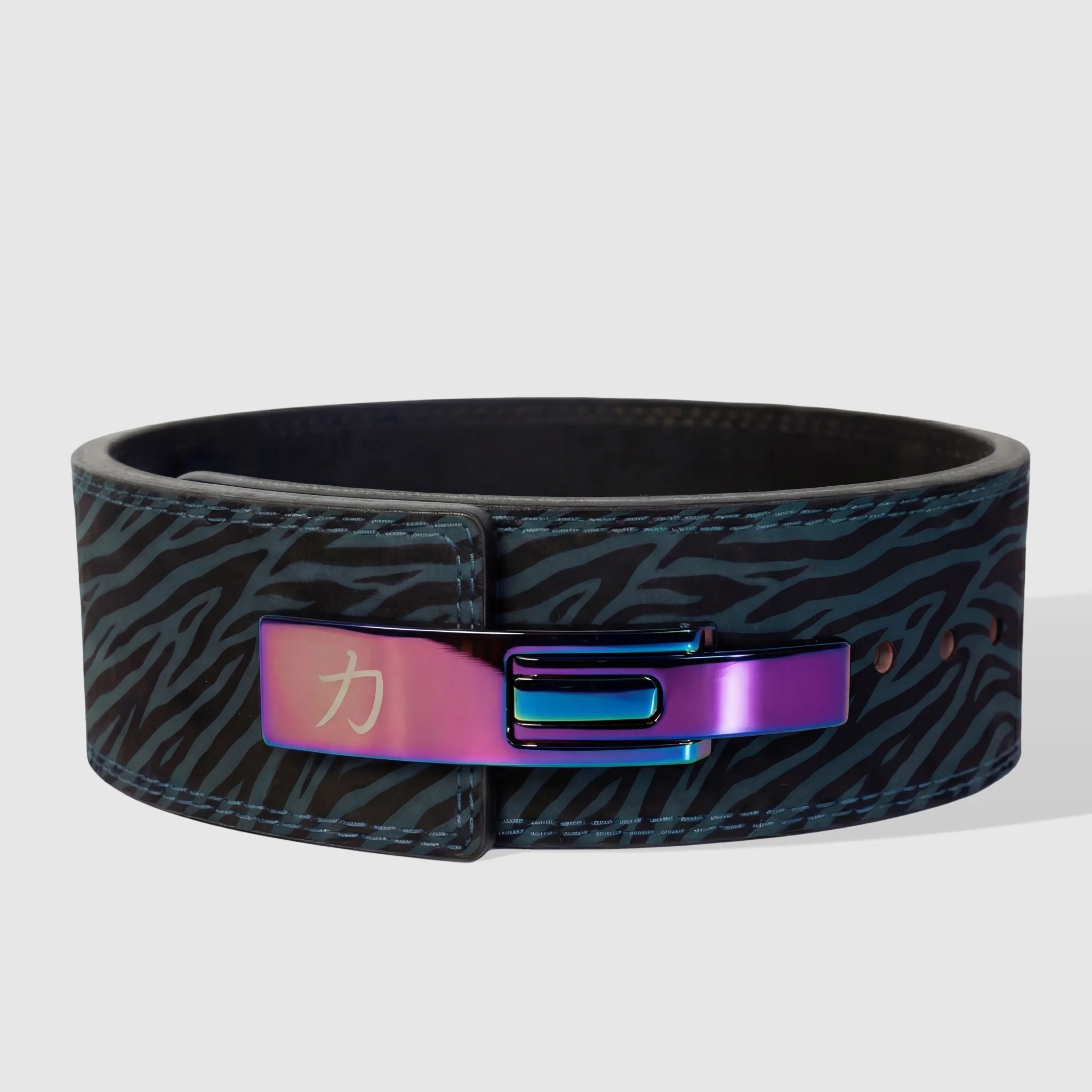 Blue Tiger Print Lever Belt, 10mm - IPF Approved - Image 3