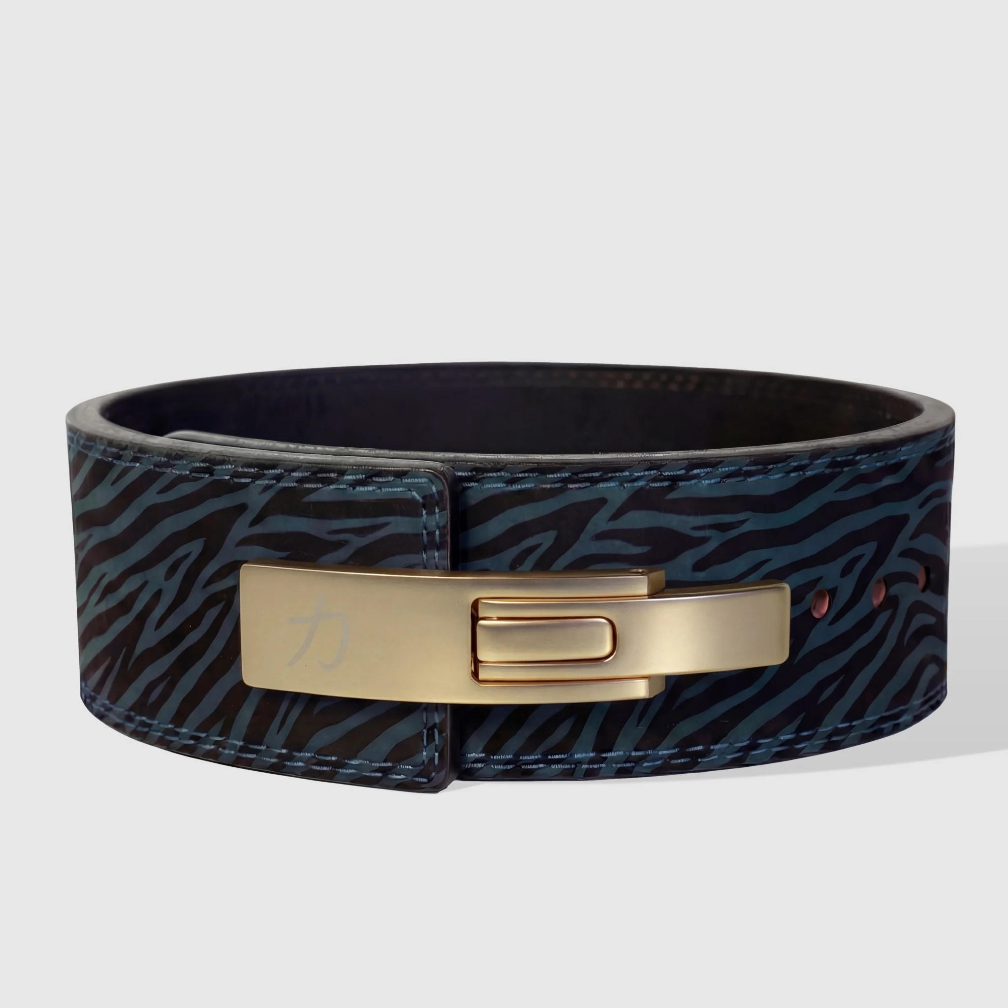 Blue Tiger Print Lever Belt, 10mm - IPF Approved - Image 4