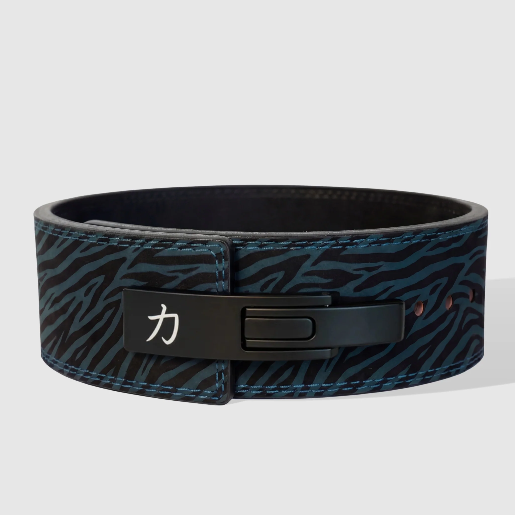 Blue Tiger Print Lever Belt, 10mm - IPF Approved - Image 6