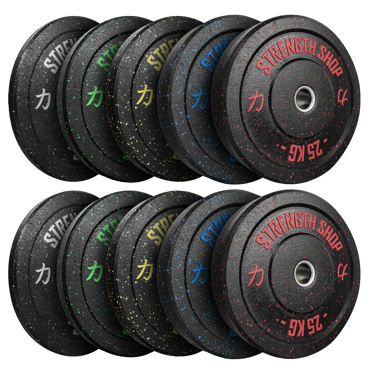 Crumb Bumper Plates w/ Colour Coded Dots, 5kg-25kg or 150kg Set - Image 6