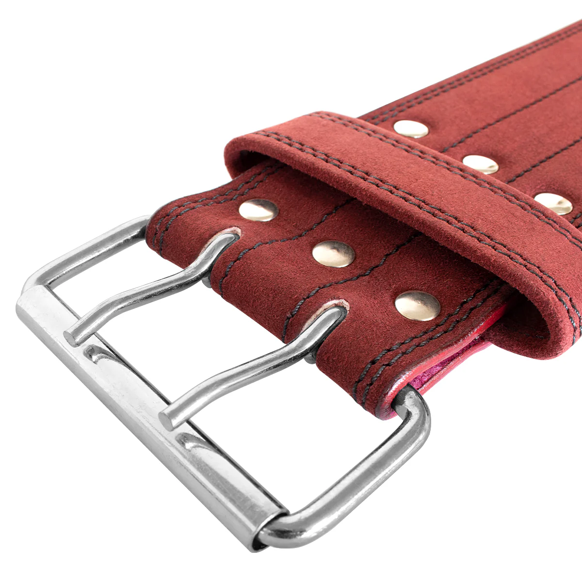 Double Prong Belt, Wine Red Colour, 10MM - IPF Approved - Image 4