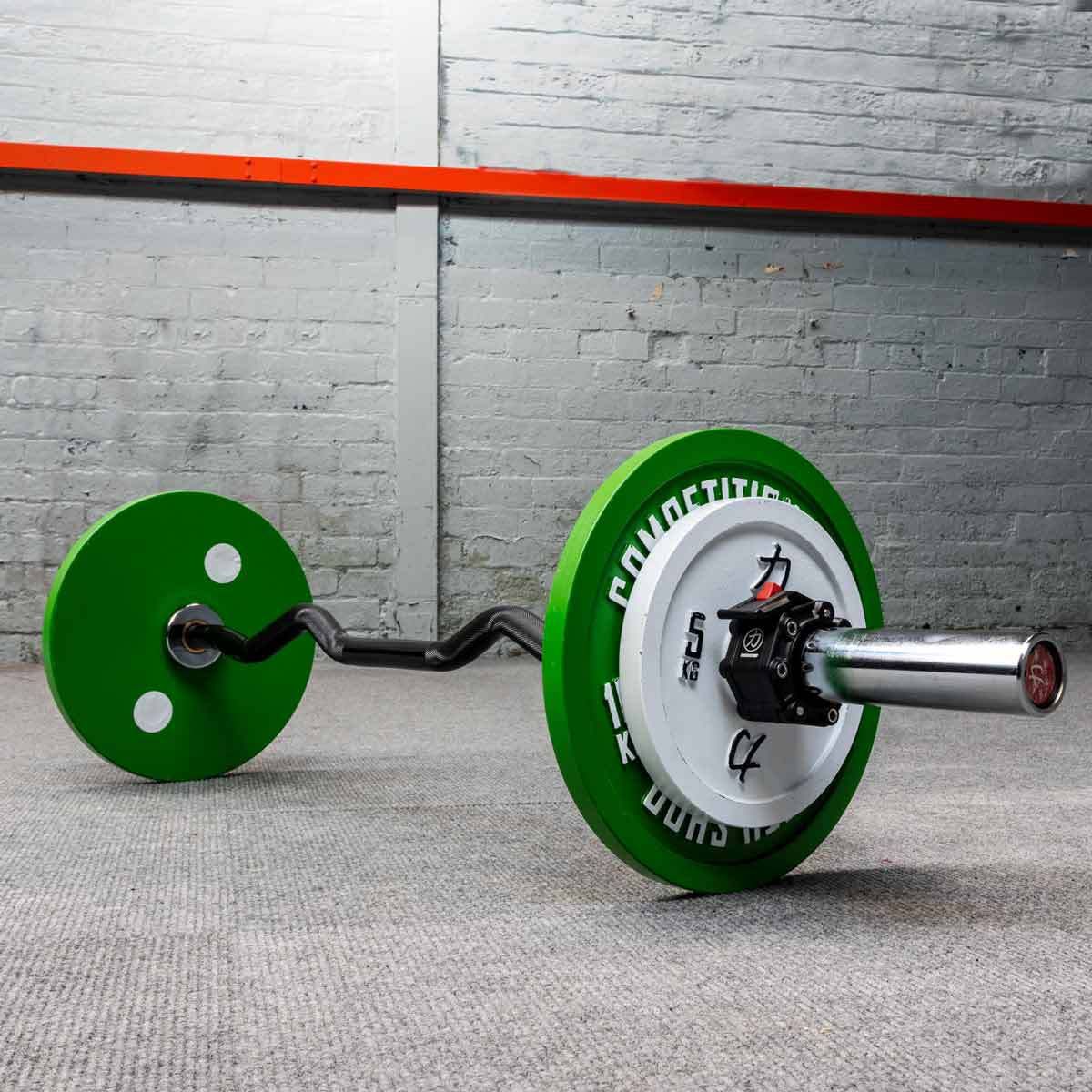 Riot EZ Curl Bar, 12kg - Black Shaft - Image 6