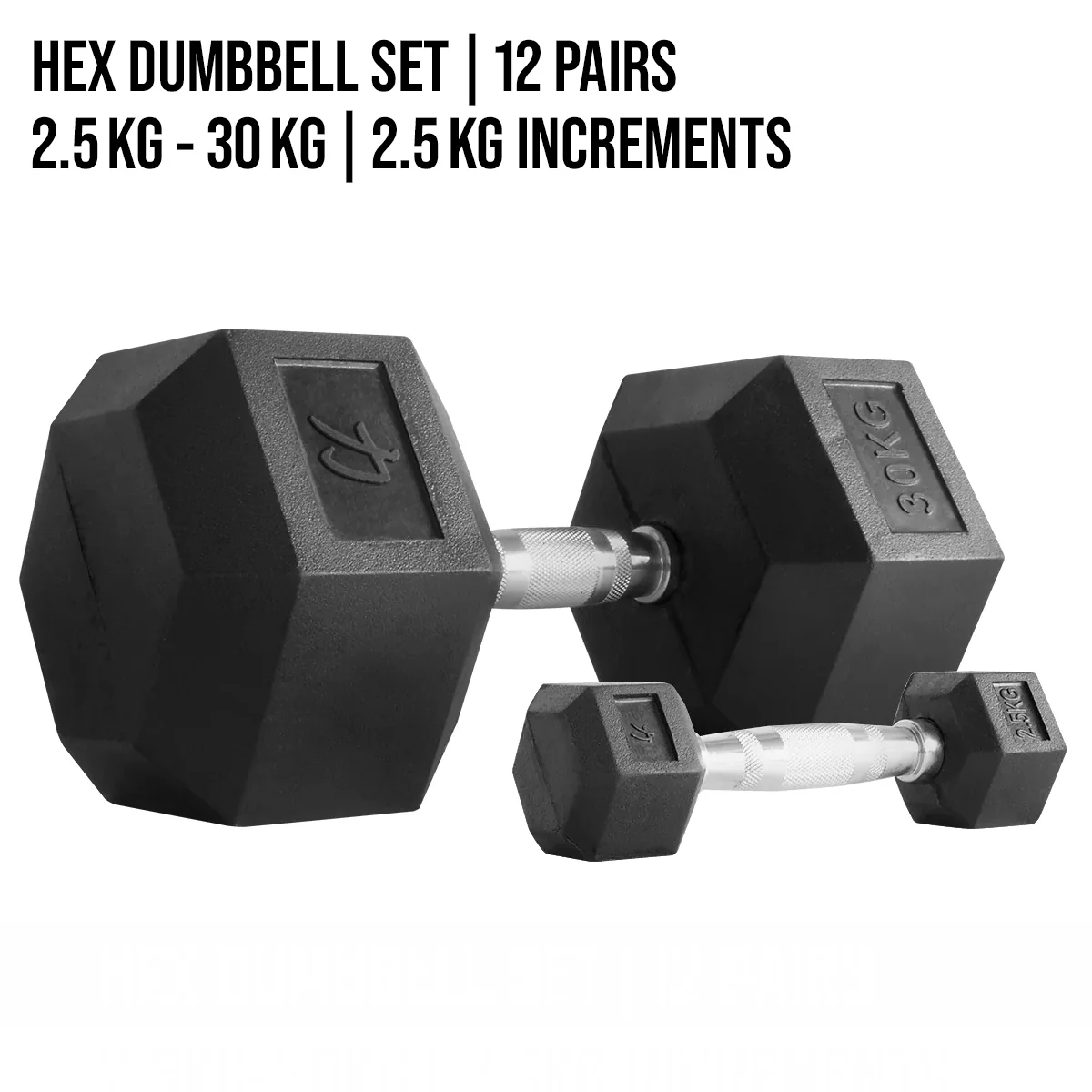 Strength Shop Hex Dumbbells, 1-75kg / 100kg - Image 10