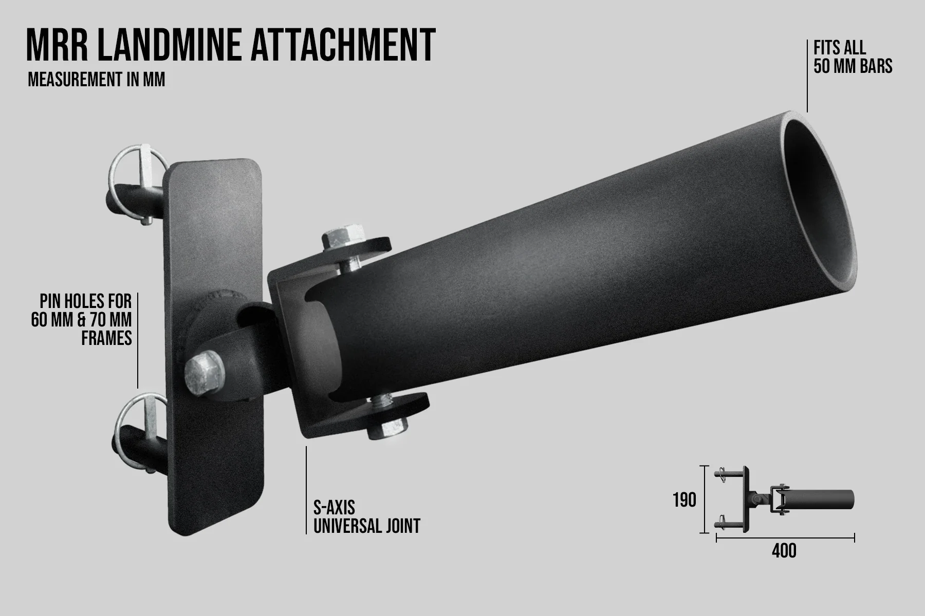 Landmine Attachment | Versatile 2-Axis Joint for MRR Racks - Image 2