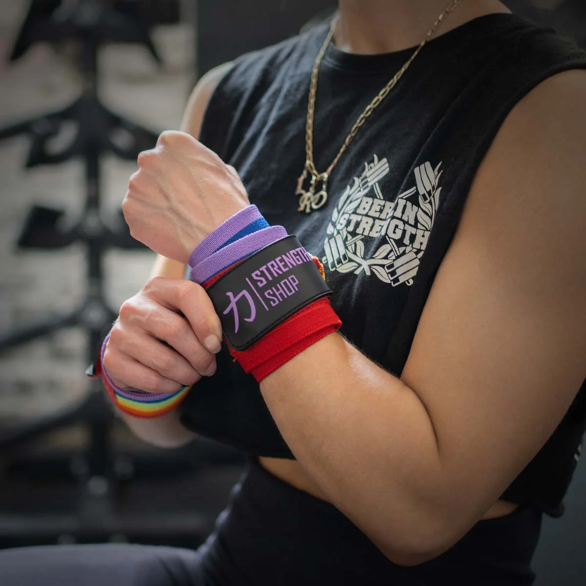 Medium Wrist Wraps, Rainbow, IPF Approved – 60cm - Image 5
