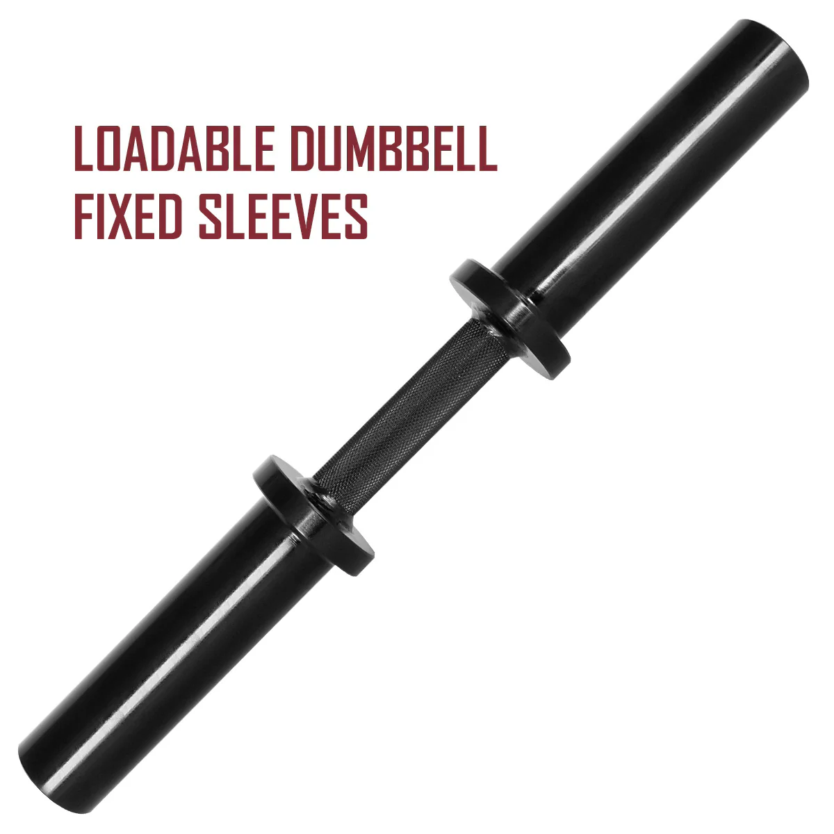 Olympic Dumbbell Handle with Fixed Sleeves - Image 4