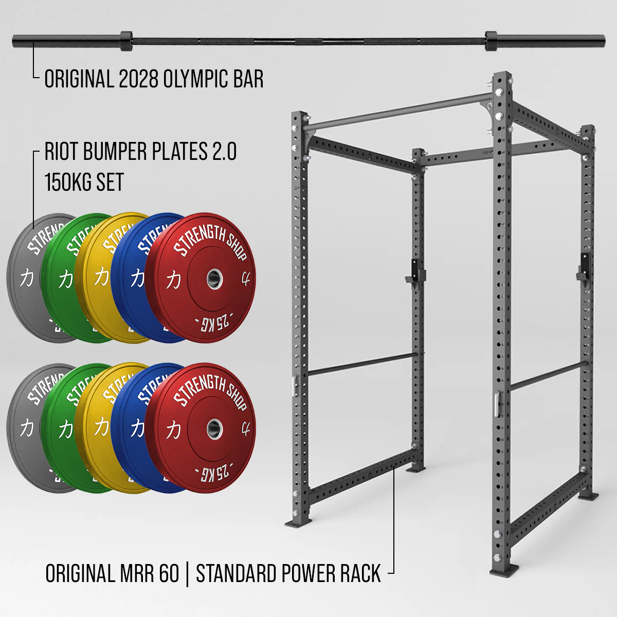 Original MRR Strength Bundle – Rack, Plates & Barbell - Image 2