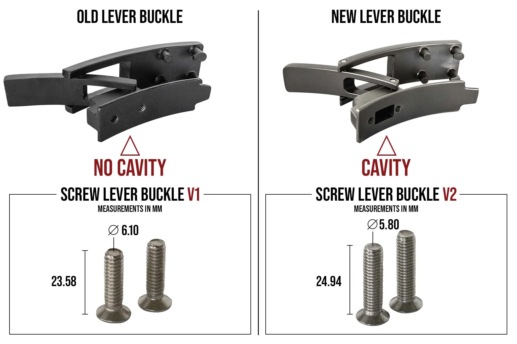 Replacement Screw Lever Buckle - Image 2