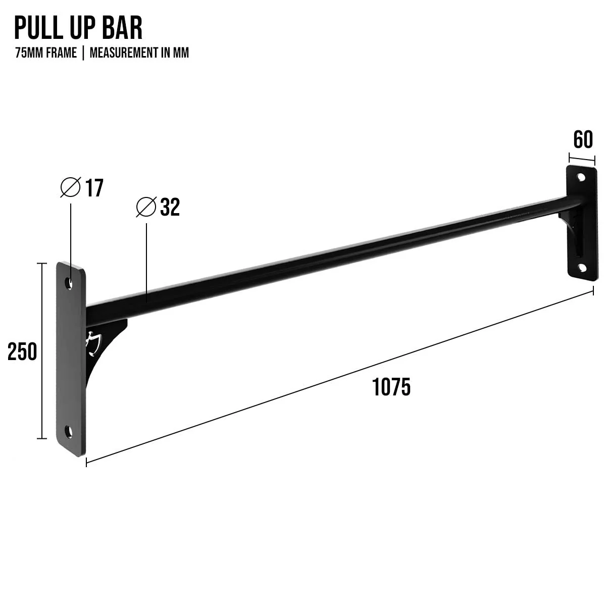Riot MRR 75 | Straight Pull Up Bar - Image 4