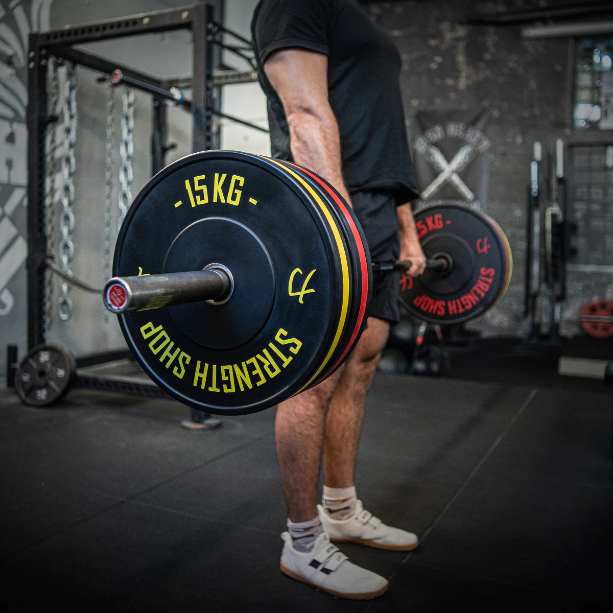 Rubber Bumper Plates w/ Colour Coded Stripe, 5kg-25kg or 150kg Set - Image 11