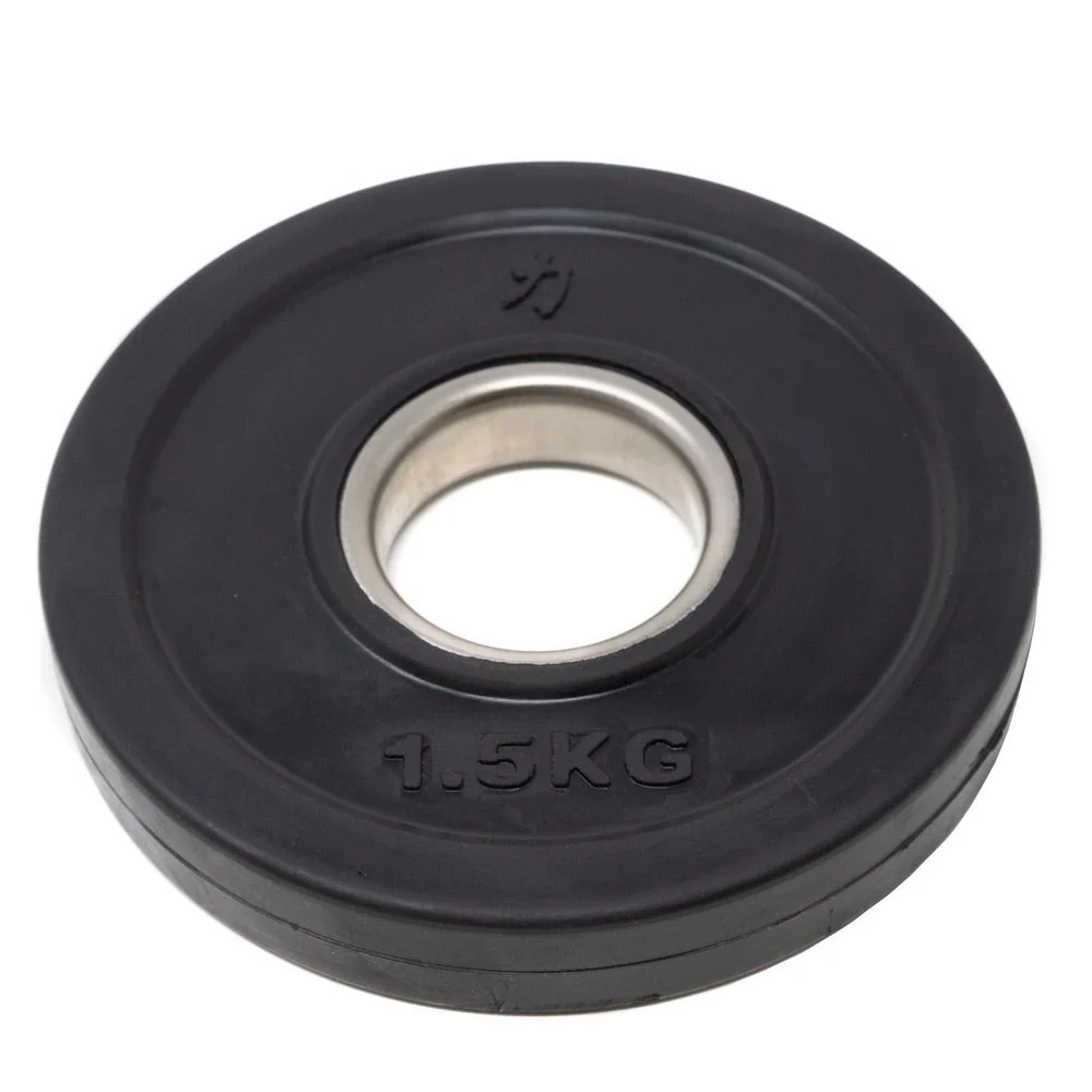 Rubber Coated Plates - Black, 1.25kg-5kg - Image 6