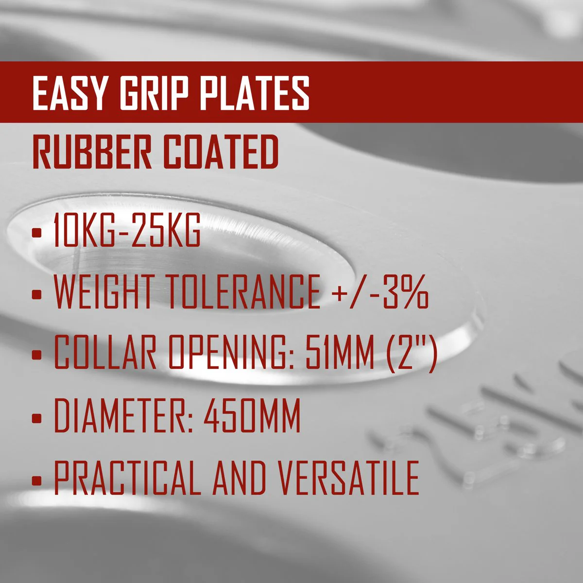Set Rubber Coated Easy Grip Plates 140KG/150KG - Image 12