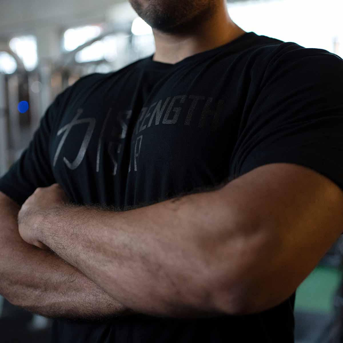 Strength Wear Logo T-Shirt V3 – All Black - Image 3